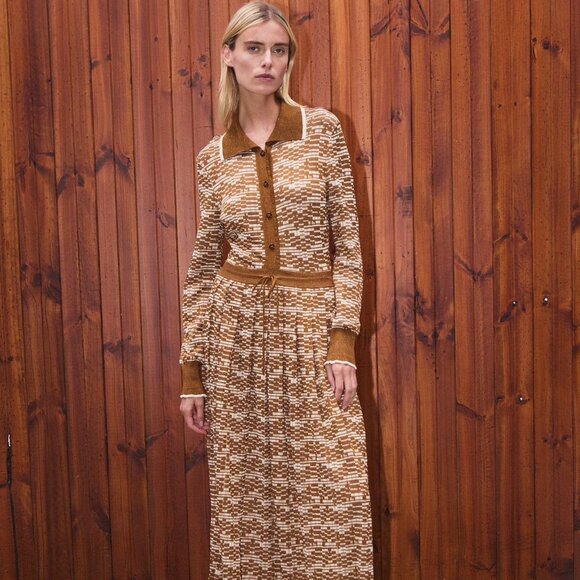 Stefani Knit Shirtdress - Picture 1 of 6